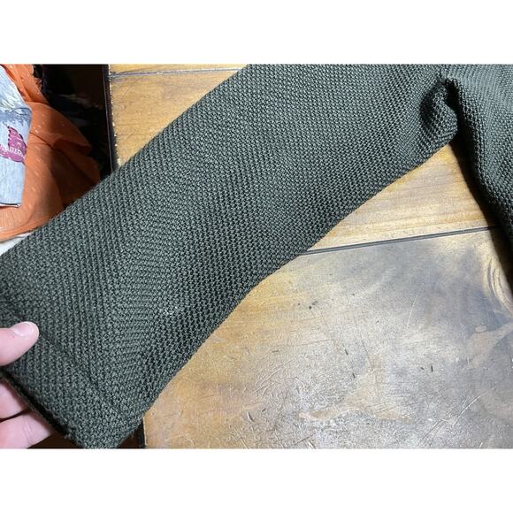 Eileen Fisher Olive Green 100% Merino Wool Open Front Cardigan Italian Yarn L - Picture 4 of 12